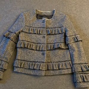 Club Monaco ruffled blazer